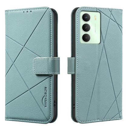 Geometric Pattern RFID Leather Phone Case