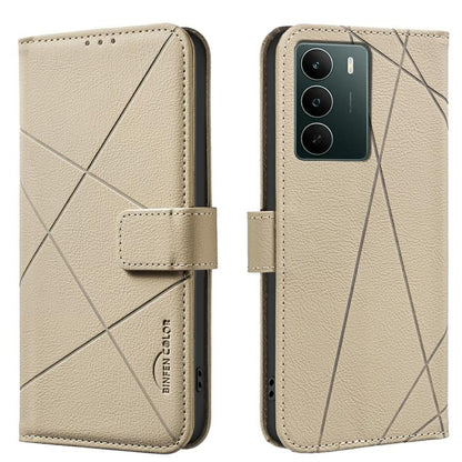 Geometric Pattern RFID Leather Phone Case