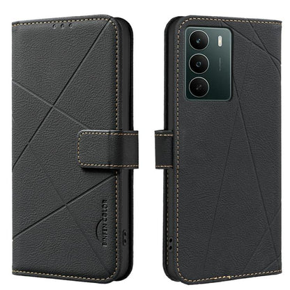 Geometric Pattern RFID Leather Phone Case, For Realme 16T 5G, For Realme 16 5G, For Realme 16 Pro+ 5G, For Realme 16 Pro 5G, For Realme 15 Pro 5G, For Realme 15 5G, For Realme C71 4G Global, For Realme 14x 5G, For Realme C75 4G, For Realme 12 5G Global...