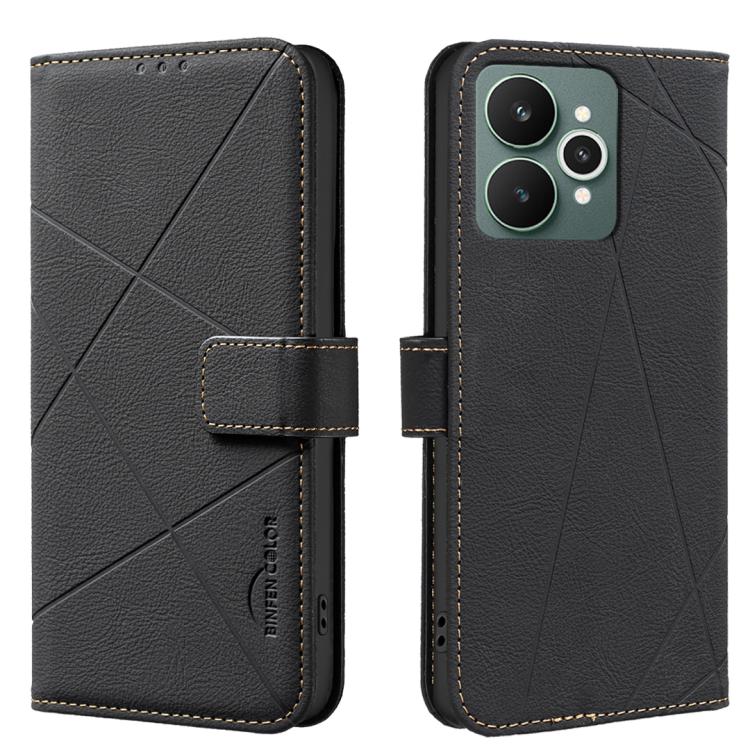 Geometric Pattern RFID Leather Phone Case, For Realme 16T 5G, For Realme 16 5G, For Realme 16 Pro+ 5G, For Realme 16 Pro 5G, For Realme 15 Pro 5G, For Realme 15 5G, For Realme C71 4G Global, For Realme 14x 5G, For Realme C75 4G, For Realme 12 5G Global...