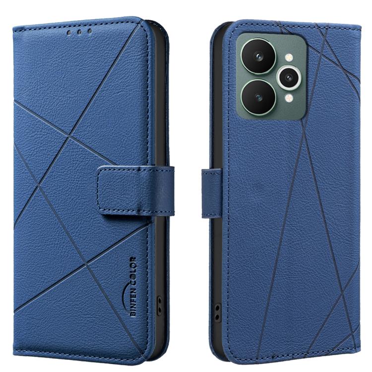 Geometric Pattern RFID Leather Phone Case