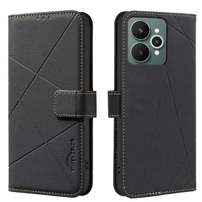 Geometric Pattern RFID Leather Phone Case, For Realme 16T 5G, For Realme 16 5G, For Realme 16 Pro+ 5G, For Realme 16 Pro 5G, For Realme 15 Pro 5G, For Realme 15 5G, For Realme C71 4G Global, For Realme 14x 5G, For Realme C75 4G, For Realme 12 5G Global...