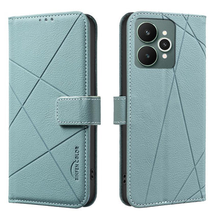 Geometric Pattern RFID Leather Phone Case, For Realme 16T 5G, For Realme 16 5G, For Realme 16 Pro+ 5G, For Realme 16 Pro 5G, For Realme 15 Pro 5G, For Realme 15 5G, For Realme C71 4G Global, For Realme 14x 5G, For Realme C75 4G, For Realme 12 5G Global...