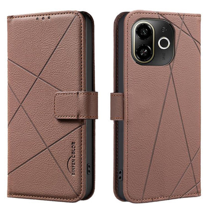 Geometric Pattern RFID Leather Phone Case, For Tecno Spark 50 5G, For Tecno Pova Curve 2 5G, For Tecno Spark 50 4G, For Tecno Camon 50 Pro 4G, For Tecno Camon 50 4G, For Tecno Spark Go 3, For Tecno Pova 7 Pro 5G, For Tecno Spark 40 Pro 4G              ...