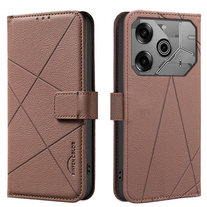 Geometric Pattern RFID Leather Phone Case, For Tecno Spark 50 5G, For Tecno Pova Curve 2 5G, For Tecno Spark 50 4G, For Tecno Camon 50 Pro 4G, For Tecno Camon 50 4G, For Tecno Spark Go 3, For Tecno Pova 7 Pro 5G, For Tecno Spark 40 Pro 4G              ...