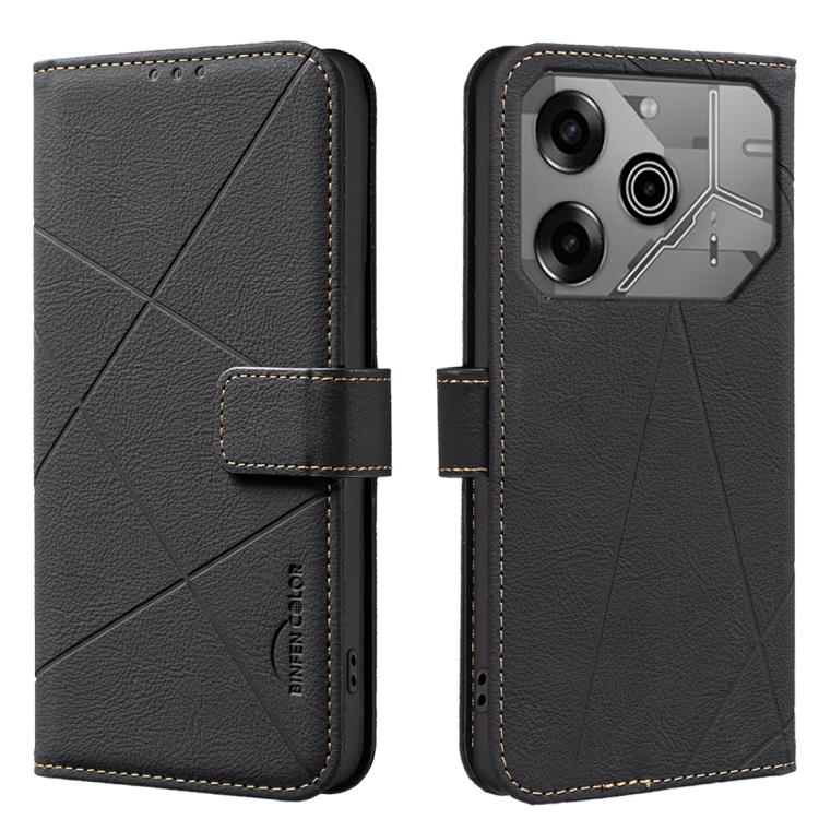 Geometric Pattern RFID Leather Phone Case, For Tecno Spark 50 5G, For Tecno Pova Curve 2 5G, For Tecno Spark 50 4G, For Tecno Camon 50 Pro 4G, For Tecno Camon 50 4G, For Tecno Spark Go 3, For Tecno Pova 7 Pro 5G, For Tecno Spark 40 Pro 4G              ...