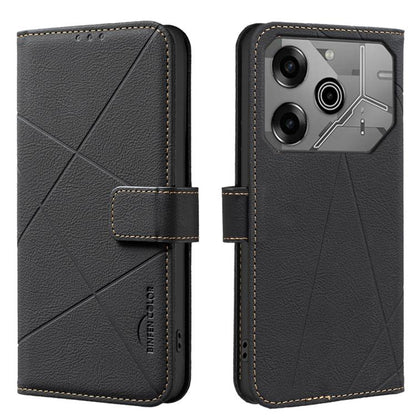 Geometric Pattern RFID Leather Phone Case, For Tecno Spark 50 5G, For Tecno Pova Curve 2 5G, For Tecno Spark 50 4G, For Tecno Camon 50 Pro 4G, For Tecno Camon 50 4G, For Tecno Spark Go 3, For Tecno Pova 7 Pro 5G, For Tecno Spark 40 Pro 4G              ...
