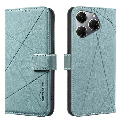 Geometric Pattern RFID Leather Phone Case, For Tecno Camon 30 4G / 30 5G, For Tecno Spark 20 Pro+, For Tecno Spark 20 Pro, For Tecno Spark GO 2024 / 20C / Pop 8, For Tecno Spark 20