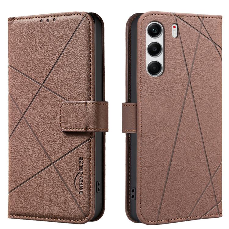Geometric Pattern RFID Leather Phone Case, For Tecno Spark 50 5G, For Tecno Pova Curve 2 5G, For Tecno Spark 50 4G, For Tecno Camon 50 Pro 4G, For Tecno Camon 50 4G, For Tecno Spark Go 3, For Tecno Pova 7 Pro 5G, For Tecno Spark 40 Pro 4G              ...