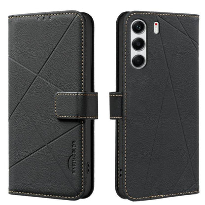 Geometric Pattern RFID Leather Phone Case, For Tecno Spark 50 5G, For Tecno Pova Curve 2 5G, For Tecno Spark 50 4G, For Tecno Camon 50 Pro 4G, For Tecno Camon 50 4G, For Tecno Spark Go 3, For Tecno Pova 7 Pro 5G, For Tecno Spark 40 Pro 4G              ...
