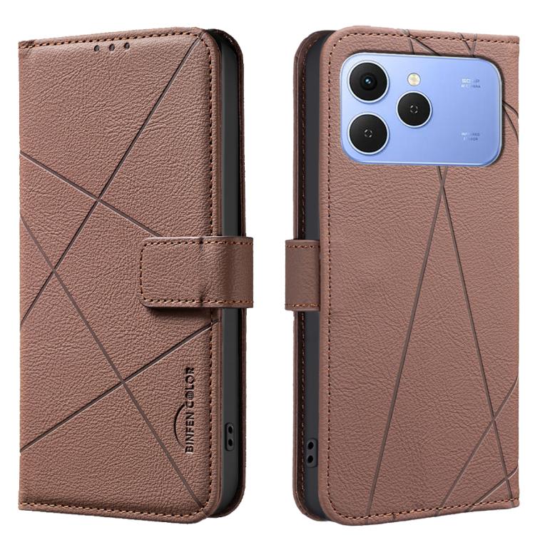 Geometric Pattern RFID Leather Phone Case, For Tecno Spark 50 5G, For Tecno Pova Curve 2 5G, For Tecno Spark 50 4G, For Tecno Camon 50 Pro 4G, For Tecno Camon 50 4G, For Tecno Spark Go 3, For Tecno Pova 7 Pro 5G, For Tecno Spark 40 Pro 4G              ...