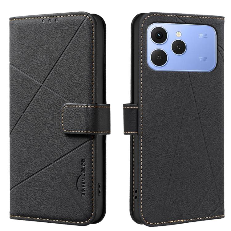 Geometric Pattern RFID Leather Phone Case, For Tecno Spark 50 5G, For Tecno Pova Curve 2 5G, For Tecno Spark 50 4G, For Tecno Camon 50 Pro 4G, For Tecno Camon 50 4G, For Tecno Spark Go 3, For Tecno Pova 7 Pro 5G, For Tecno Spark 40 Pro 4G              ...