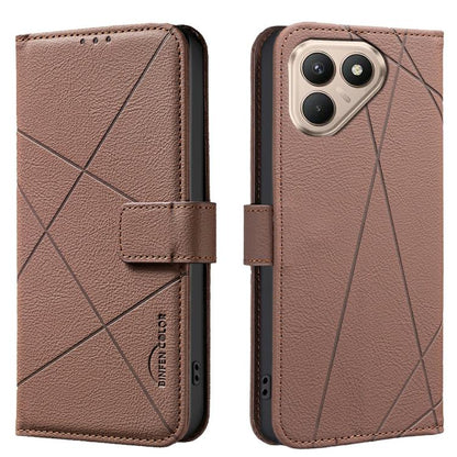 Geometric Pattern RFID Leather Phone Case, For Tecno Spark 50 5G, For Tecno Pova Curve 2 5G, For Tecno Spark 50 4G, For Tecno Camon 50 Pro 4G, For Tecno Camon 50 4G, For Tecno Spark Go 3, For Tecno Pova 7 Pro 5G, For Tecno Spark 40 Pro 4G              ...