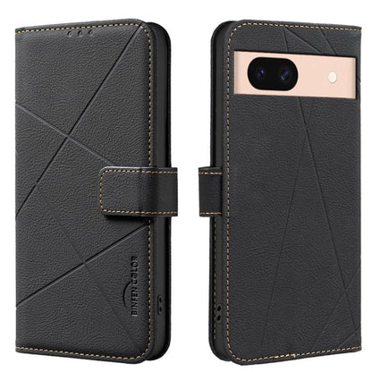 Geometric Pattern RFID Leather Phone Case, For Google Pixel 11 / 11 Pro, For Google Pixel 10a, For Google Pixel 9a, For Google Pixel 9 Pro XL, For Google Pixel 9 / 9 Pro, For Google Pixel 8a, For Google Pixel 8 Pro, For Google Pixel 8