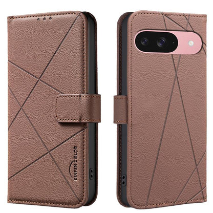 Geometric Pattern RFID Leather Phone Case, For Google Pixel 11 / 11 Pro, For Google Pixel 10a, For Google Pixel 9a, For Google Pixel 9 Pro XL, For Google Pixel 9 / 9 Pro, For Google Pixel 8a, For Google Pixel 8 Pro, For Google Pixel 8