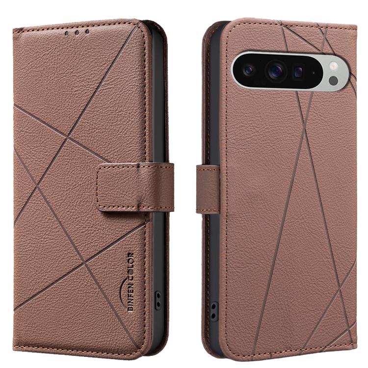 Geometric Pattern RFID Leather Phone Case, For Google Pixel 11 / 11 Pro, For Google Pixel 10a, For Google Pixel 9a, For Google Pixel 9 Pro XL, For Google Pixel 9 / 9 Pro, For Google Pixel 8a, For Google Pixel 8 Pro, For Google Pixel 8