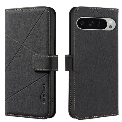 Geometric Pattern RFID Leather Phone Case, For Google Pixel 11 / 11 Pro, For Google Pixel 10a, For Google Pixel 9a, For Google Pixel 9 Pro XL, For Google Pixel 9 / 9 Pro, For Google Pixel 8a, For Google Pixel 8 Pro, For Google Pixel 8