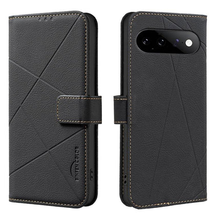 Geometric Pattern RFID Leather Phone Case, For Google Pixel 11 / 11 Pro, For Google Pixel 10a, For Google Pixel 9a, For Google Pixel 9 Pro XL, For Google Pixel 9 / 9 Pro, For Google Pixel 8a, For Google Pixel 8 Pro, For Google Pixel 8