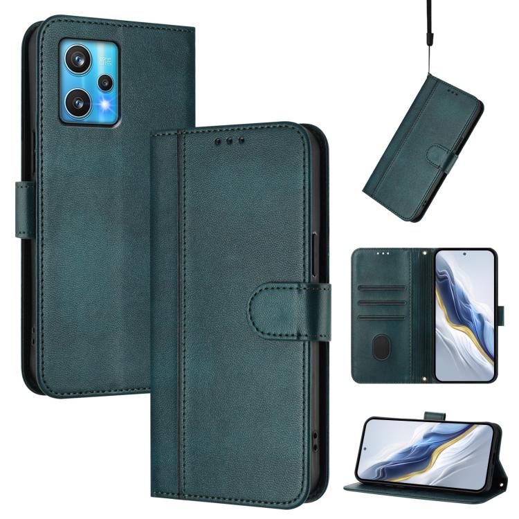 Line Splicing Buckle Retro Leather Phone Case, For Realme C30 4G / C30s / Narzo 50i Prime, For Realme GT Neo 3T, For Realme 9 Pro+ 5G / 9 4G Global, For Realme GT Neo 3, For Realme 9 Pro 5G Global / 9 5G EU Version, For Realme C20 / C11 2021 / C21     ...