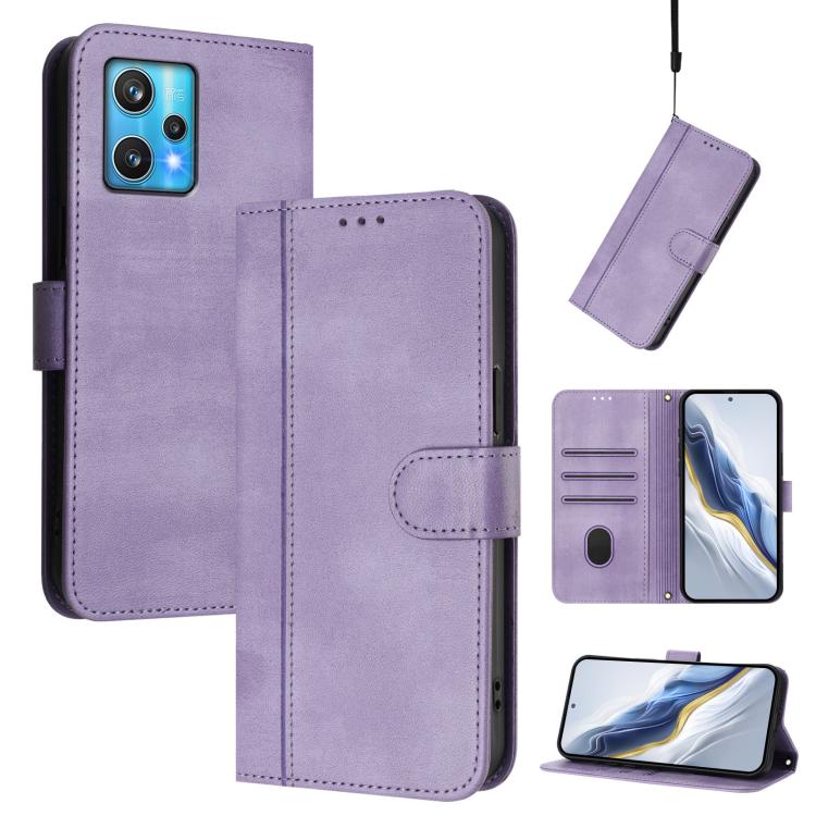 Line Splicing Buckle Retro Leather Phone Case, For Realme C30 4G / C30s / Narzo 50i Prime, For Realme GT Neo 3T, For Realme 9 Pro+ 5G / 9 4G Global, For Realme GT Neo 3, For Realme 9 Pro 5G Global / 9 5G EU Version, For Realme C20 / C11 2021 / C21     ...