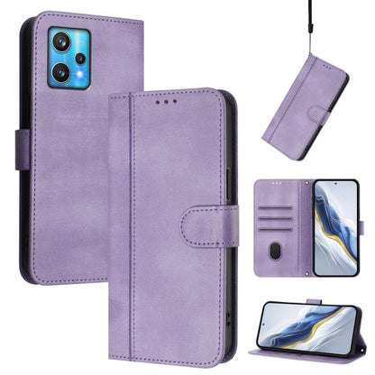 Line Splicing Buckle Retro Leather Phone Case, For Realme C30 4G / C30s / Narzo 50i Prime, For Realme GT Neo 3T, For Realme 9 Pro+ 5G / 9 4G Global, For Realme GT Neo 3, For Realme 9 Pro 5G Global / 9 5G EU Version, For Realme C20 / C11 2021 / C21     ...