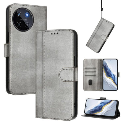 Line Splicing Buckle Retro Leather Phone Case, For Realme 11 5G Global / C67 5G India, For Realme 11 4G Global, For Realme GT5 240W / GT5, For Realme Narzo 60 Pro Global, For Realme C65 4G Global, For Realme C55 4G Global / Narzo N55                   ...