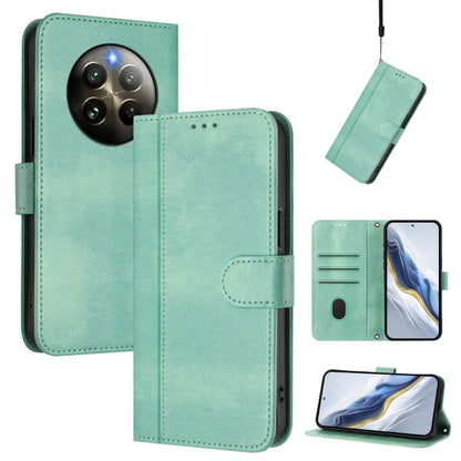 Line Splicing Buckle Retro Leather Phone Case, For Realme GT 7 Pro / GT7 Pro Racing, For Realme C63 5G Global, For Realme 12 5G / 12x 5G / C65 5G Global, For Realme 13 4G / 12 4G / P1 5G Global, For Realme C61 4G / C63 4G Global, For Realme 13+ 5G Glob...