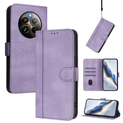 Line Splicing Buckle Retro Leather Phone Case, For Realme GT 7 Pro / GT7 Pro Racing, For Realme C63 5G Global, For Realme 12 5G / 12x 5G / C65 5G Global, For Realme 13 4G / 12 4G / P1 5G Global, For Realme C61 4G / C63 4G Global, For Realme 13+ 5G Glob...