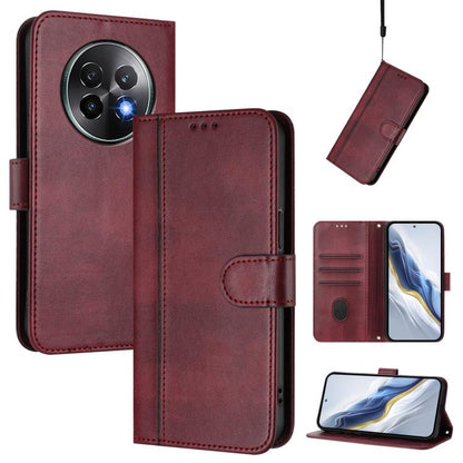 Line Splicing Buckle Retro Leather Phone Case, For Realme GT 7 Pro / GT7 Pro Racing, For Realme C63 5G Global, For Realme 12 5G / 12x 5G / C65 5G Global, For Realme 13 4G / 12 4G / P1 5G Global, For Realme C61 4G / C63 4G Global, For Realme 13+ 5G Glob...
