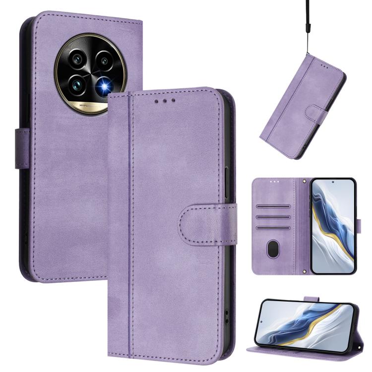 Line Splicing Buckle Retro Leather Phone Case, For Realme GT 7 Pro / GT7 Pro Racing, For Realme C63 5G Global, For Realme 12 5G / 12x 5G / C65 5G Global, For Realme 13 4G / 12 4G / P1 5G Global, For Realme C61 4G / C63 4G Global, For Realme 13+ 5G Glob...