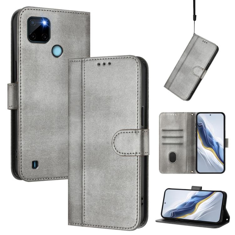 Line Splicing Buckle Retro Leather Phone Case, For Realme C30 4G / C30s / Narzo 50i Prime, For Realme GT Neo 3T, For Realme 9 Pro+ 5G / 9 4G Global, For Realme GT Neo 3, For Realme 9 Pro 5G Global / 9 5G EU Version, For Realme C20 / C11 2021 / C21     ...