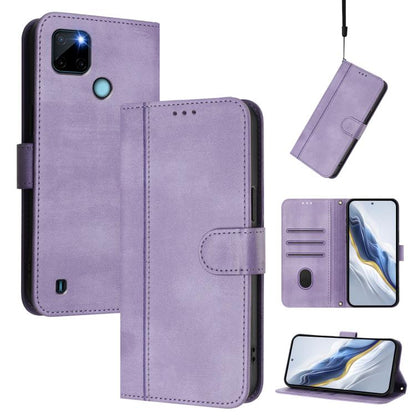 Line Splicing Buckle Retro Leather Phone Case, For Realme C30 4G / C30s / Narzo 50i Prime, For Realme GT Neo 3T, For Realme 9 Pro+ 5G / 9 4G Global, For Realme GT Neo 3, For Realme 9 Pro 5G Global / 9 5G EU Version, For Realme C20 / C11 2021 / C21     ...