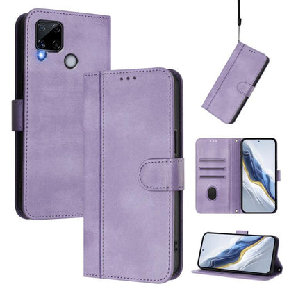 Line Splicing Buckle Retro Leather Phone Case, For Realme C30 4G / C30s / Narzo 50i Prime, For Realme GT Neo 3T, For Realme 9 Pro+ 5G / 9 4G Global, For Realme GT Neo 3, For Realme 9 Pro 5G Global / 9 5G EU Version, For Realme C20 / C11 2021 / C21     ...