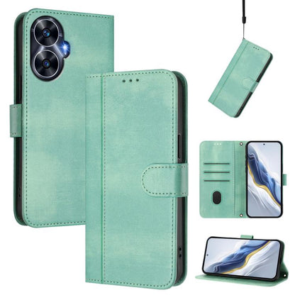 Line Splicing Buckle Retro Leather Phone Case, For Realme 11 5G Global / C67 5G India, For Realme 11 4G Global, For Realme GT5 240W / GT5, For Realme Narzo 60 Pro Global, For Realme C65 4G Global, For Realme C55 4G Global / Narzo N55                   ...