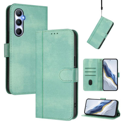 Line Splicing Buckle Retro Leather Phone Case, For Realme 11 5G Global / C67 5G India, For Realme 11 4G Global, For Realme GT5 240W / GT5, For Realme Narzo 60 Pro Global, For Realme C65 4G Global, For Realme C55 4G Global / Narzo N55                   ...