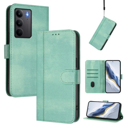 Line Splicing Buckle Retro Leather Phone Case, For Realme P4 5G, For Realme 15T 5G Global, For Realme 15 5G / 15 Pro 5G Global, For Realme C71 4G Global, For Realme V70 5G / C75 5G, For Realme Narzo 80 Pro / 14 Pro 5G India                             ...