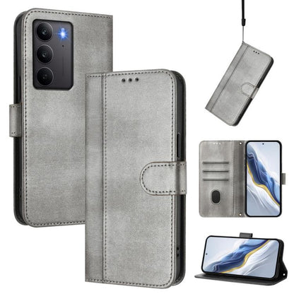 Line Splicing Buckle Retro Leather Phone Case, For Realme P4 5G, For Realme 15T 5G Global, For Realme 15 5G / 15 Pro 5G Global, For Realme C71 4G Global, For Realme V70 5G / C75 5G, For Realme Narzo 80 Pro / 14 Pro 5G India                             ...