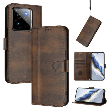 Line Splicing Buckle Retro Leather Phone Case, For Realme GT 7 Pro / GT7 Pro Racing, For Realme C63 5G Global, For Realme 12 5G / 12x 5G / C65 5G Global, For Realme 13 4G / 12 4G / P1 5G Global, For Realme C61 4G / C63 4G Global, For Realme 13+ 5G Glob...