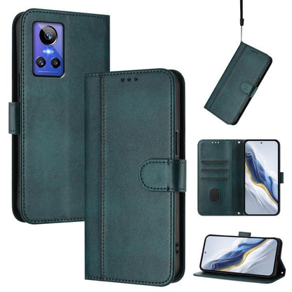 Line Splicing Buckle Retro Leather Phone Case, For Realme C30 4G / C30s / Narzo 50i Prime, For Realme GT Neo 3T, For Realme 9 Pro+ 5G / 9 4G Global, For Realme GT Neo 3, For Realme 9 Pro 5G Global / 9 5G EU Version, For Realme C20 / C11 2021 / C21     ...