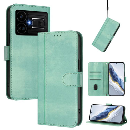 Line Splicing Buckle Retro Leather Phone Case, For Realme 11 5G Global / C67 5G India, For Realme 11 4G Global, For Realme GT5 240W / GT5, For Realme Narzo 60 Pro Global, For Realme C65 4G Global, For Realme C55 4G Global / Narzo N55                   ...