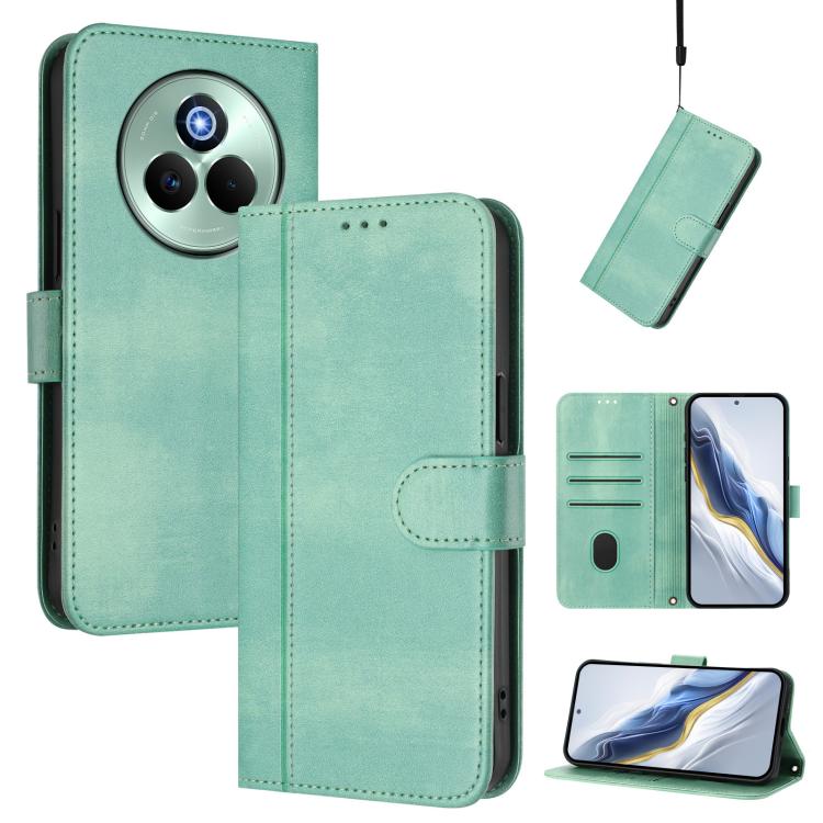 Line Splicing Buckle Retro Leather Phone Case, For Realme P4 5G, For Realme 15T 5G Global, For Realme 15 5G / 15 Pro 5G Global, For Realme C71 4G Global, For Realme V70 5G / C75 5G, For Realme Narzo 80 Pro / 14 Pro 5G India                             ...