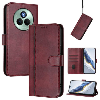 Line Splicing Buckle Retro Leather Phone Case, For Realme P4 5G, For Realme 15T 5G Global, For Realme 15 5G / 15 Pro 5G Global, For Realme C71 4G Global, For Realme V70 5G / C75 5G, For Realme Narzo 80 Pro / 14 Pro 5G India                             ...