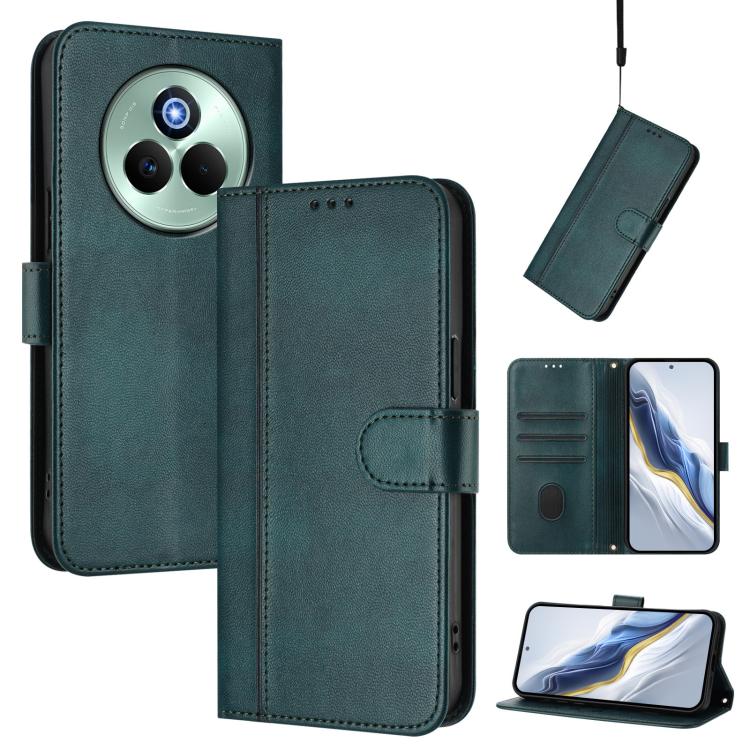Line Splicing Buckle Retro Leather Phone Case, For Realme P4 5G, For Realme 15T 5G Global, For Realme 15 5G / 15 Pro 5G Global, For Realme C71 4G Global, For Realme V70 5G / C75 5G, For Realme Narzo 80 Pro / 14 Pro 5G India                             ...