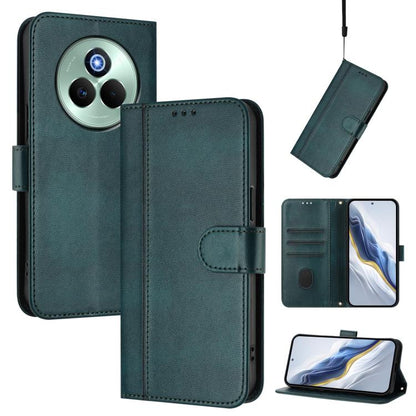 Line Splicing Buckle Retro Leather Phone Case, For Realme P4 5G, For Realme 15T 5G Global, For Realme 15 5G / 15 Pro 5G Global, For Realme C71 4G Global, For Realme V70 5G / C75 5G, For Realme Narzo 80 Pro / 14 Pro 5G India                             ...