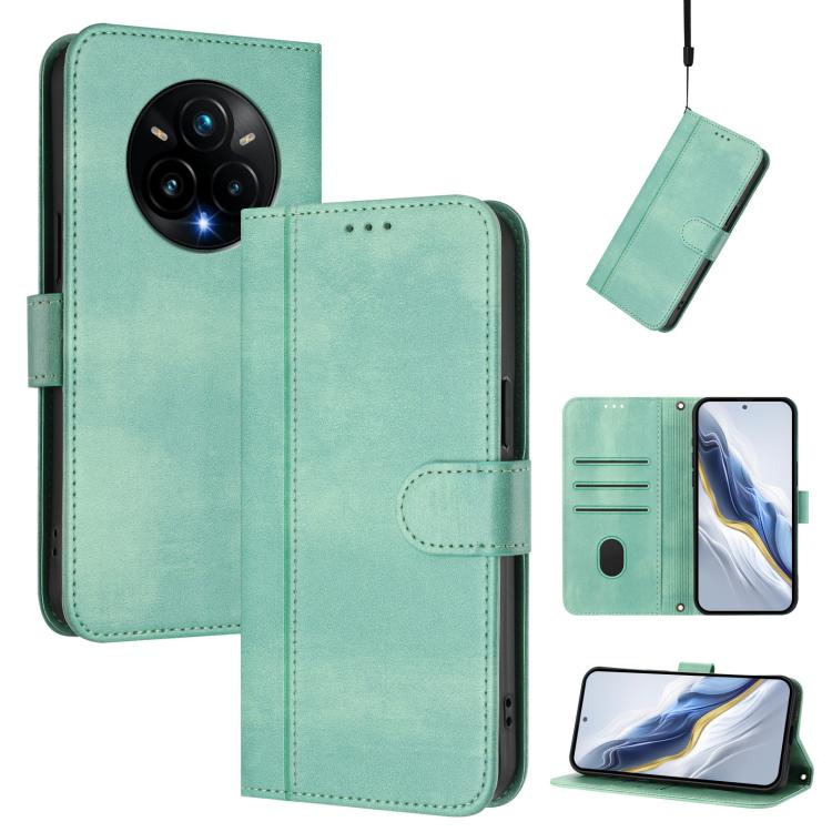Line Splicing Buckle Retro Leather Phone Case, For Realme P4 5G, For Realme 15T 5G Global, For Realme 15 5G / 15 Pro 5G Global, For Realme C71 4G Global, For Realme V70 5G / C75 5G, For Realme Narzo 80 Pro / 14 Pro 5G India                             ...