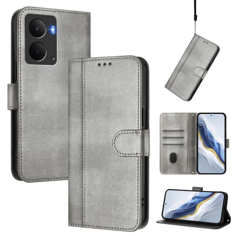Line Splicing Buckle Retro Leather Phone Case, For Realme P4 5G, For Realme 15T 5G Global, For Realme 15 5G / 15 Pro 5G Global, For Realme C71 4G Global, For Realme V70 5G / C75 5G, For Realme Narzo 80 Pro / 14 Pro 5G India                             ...