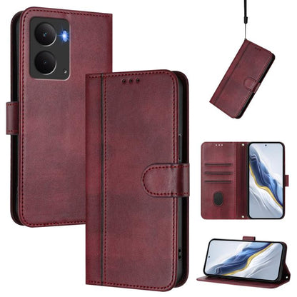 Line Splicing Buckle Retro Leather Phone Case, For Realme P4 5G, For Realme 15T 5G Global, For Realme 15 5G / 15 Pro 5G Global, For Realme C71 4G Global, For Realme V70 5G / C75 5G, For Realme Narzo 80 Pro / 14 Pro 5G India                             ...