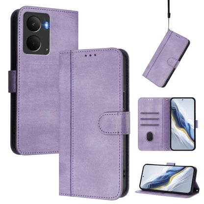 Line Splicing Buckle Retro Leather Phone Case, For Realme P4 5G, For Realme 15T 5G Global, For Realme 15 5G / 15 Pro 5G Global, For Realme C71 4G Global, For Realme V70 5G / C75 5G, For Realme Narzo 80 Pro / 14 Pro 5G India                             ...