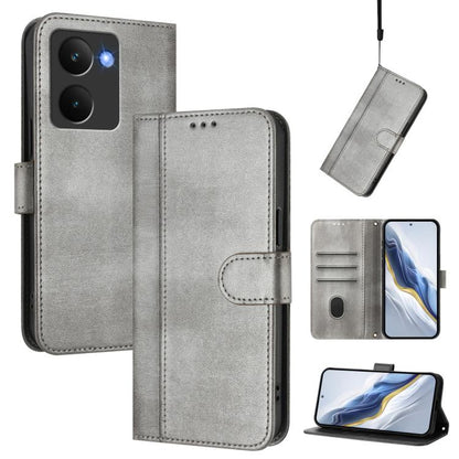 Line Splicing Buckle Retro Leather Phone Case, For Realme P4 5G, For Realme 15T 5G Global, For Realme 15 5G / 15 Pro 5G Global, For Realme C71 4G Global, For Realme V70 5G / C75 5G, For Realme Narzo 80 Pro / 14 Pro 5G India                             ...