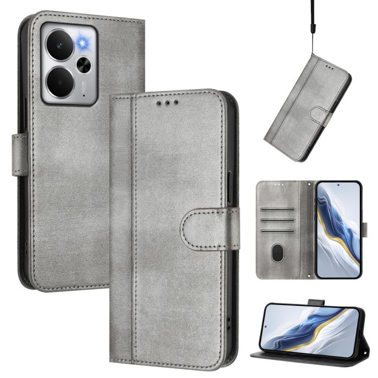 Line Splicing Buckle Retro Leather Phone Case, For Realme P4 5G, For Realme 15T 5G Global, For Realme 15 5G / 15 Pro 5G Global, For Realme C71 4G Global, For Realme V70 5G / C75 5G, For Realme Narzo 80 Pro / 14 Pro 5G India                             ...